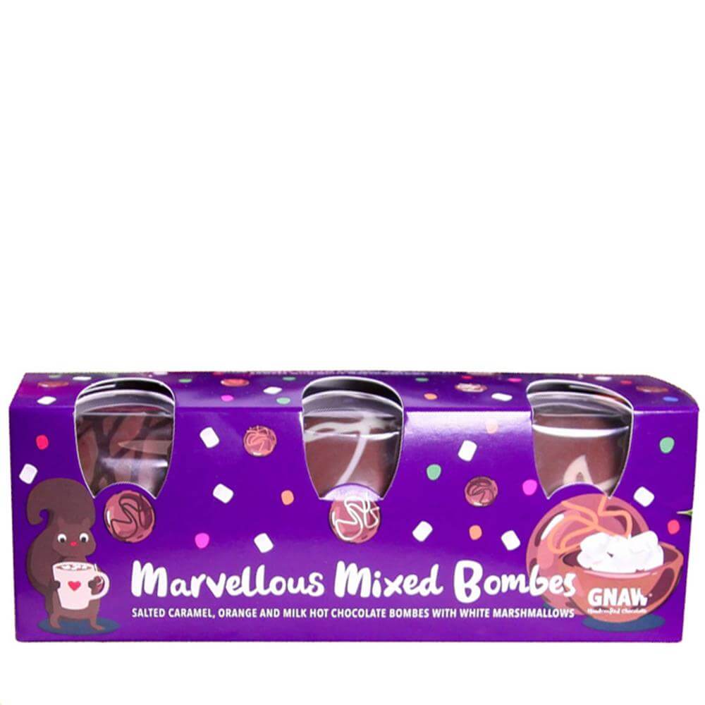 Gnaw Marvellous Mixed Hot Chocolate Bombs 129g